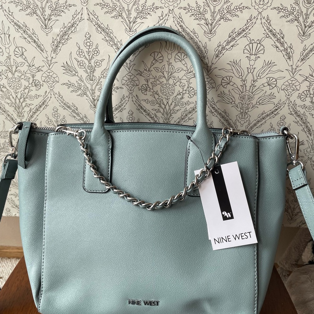Nine West Suki Satchel in Light Blue. NWT